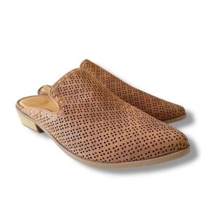 Altar'd State Brown Faux Leather Perforated Mule Loafers Women's Size 10 NWOB